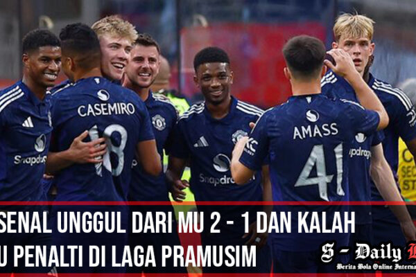 arsenal vs mu 2 - 1 pramusim